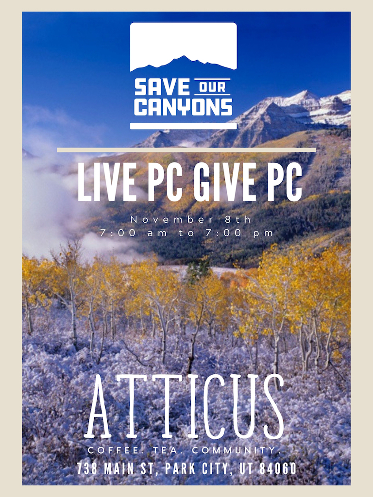 Save Our Canyons and Atticus Coffee Books Teahouse