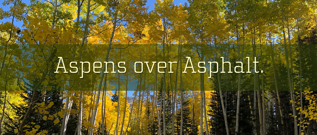 Aspens over Asphalt: No New BCC Parking Lot