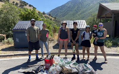 Highway cleanup in Big Cottonwood Canyon with Keep Nature Wild